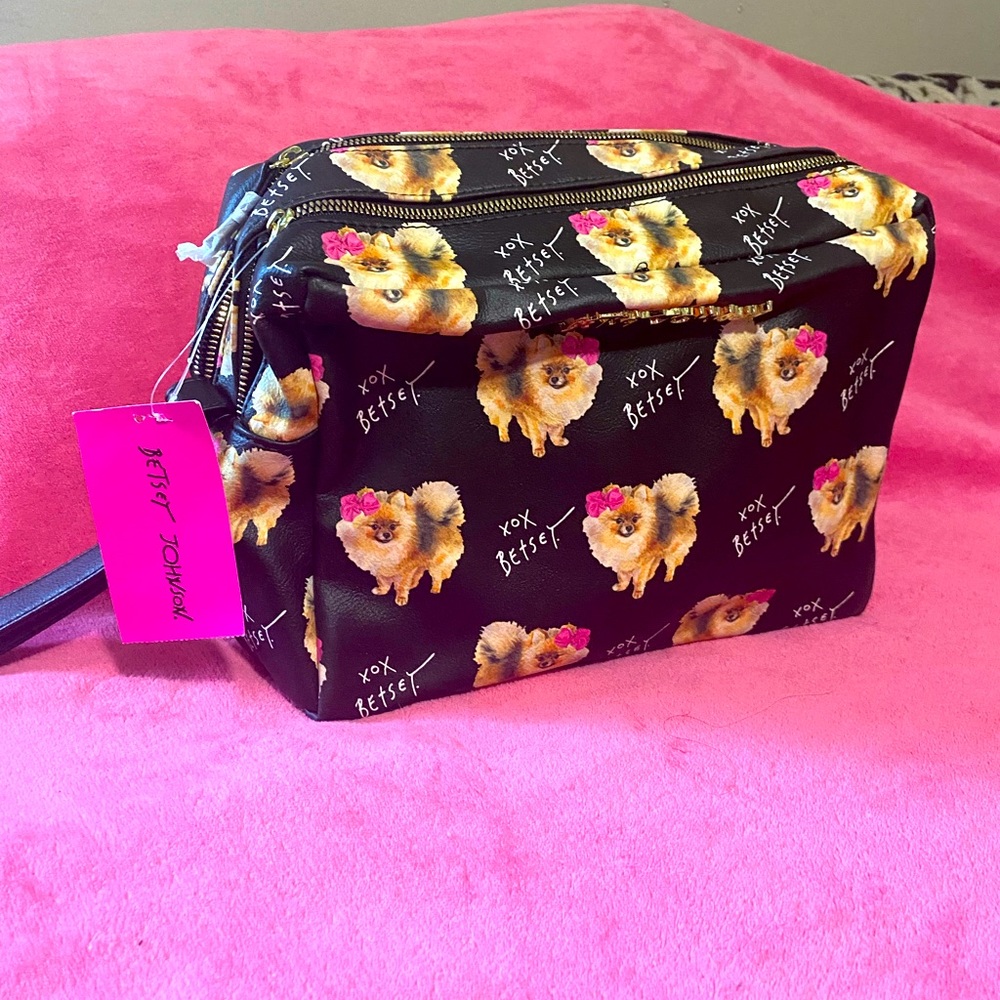 Betsey Johnson makeup dog bag